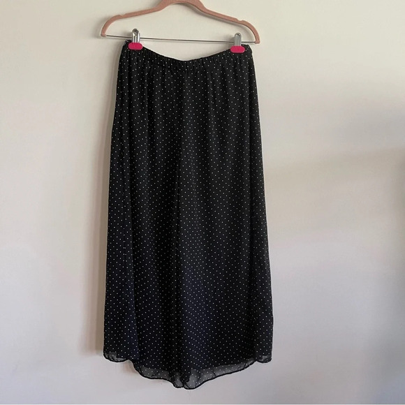 1.State black and white polka dot wide leg elastic waist pants size medium - Picture 5 of 5